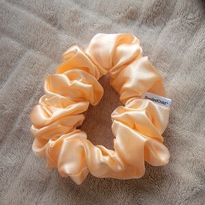 Spoiled Child Scrunchie In Peach 100% Silk